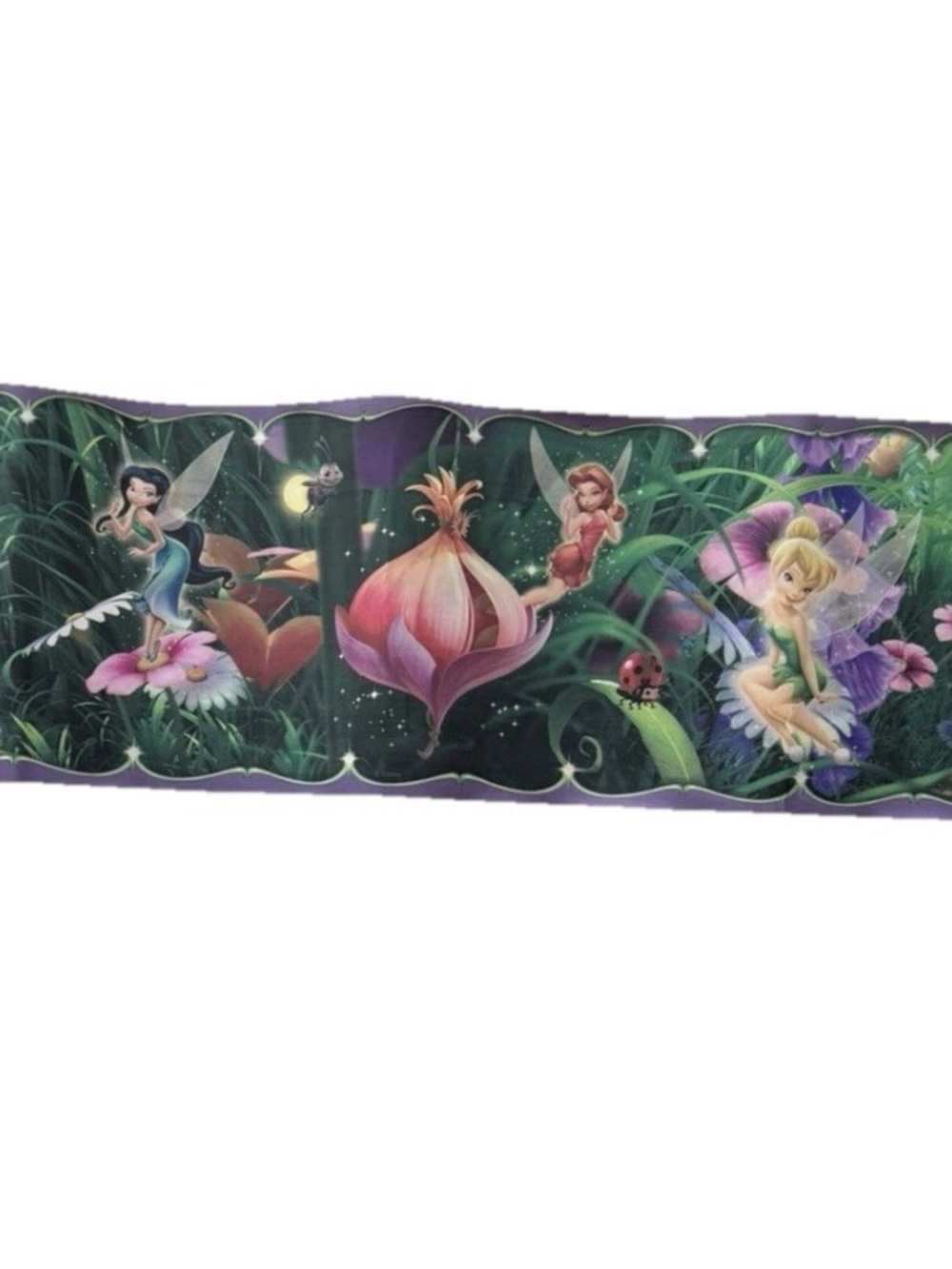 Disney Tinkerbell & Friends Fairy Garden Self Stick Removable Wallpaper Border